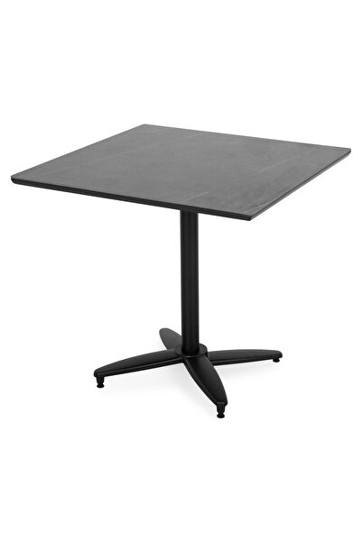 Maison Mex Masã grădină/terasă, CLEO, L.80 l.80 H.72 cm, negru/gri