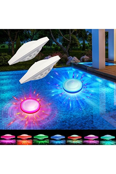 NALACAL عبوة من 2 مصباح LED عائم لحمام السباحة، مقاوم للماء IP67، 8 أوضاع