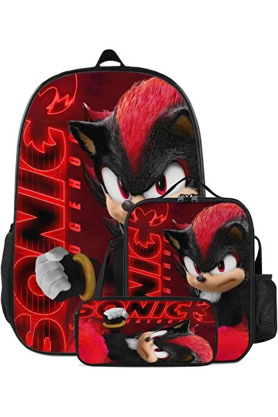 NO BRAND حقيبة ظهر كرتونية للطلاب، مجموعة من 3 قطع، 29×13×44 سم، B711-1