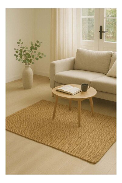 Generic Elegant Natural Jute Rug - Handcrafted in India