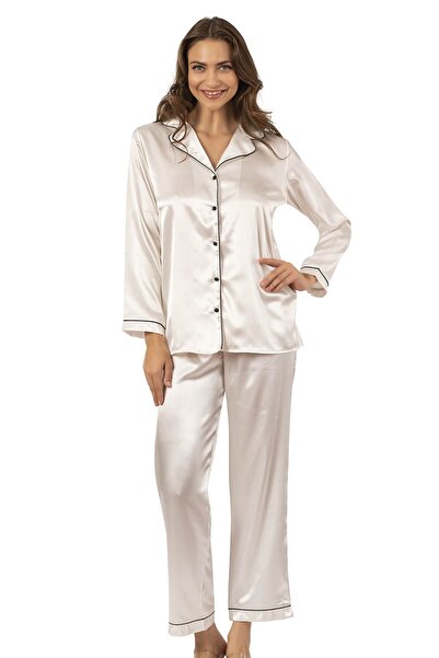 Loriva Satin Nightgown Pajama Set – Shiny Texture, Comfortable Wear