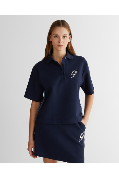 Gant Kadın Lacivert Logolu Polo