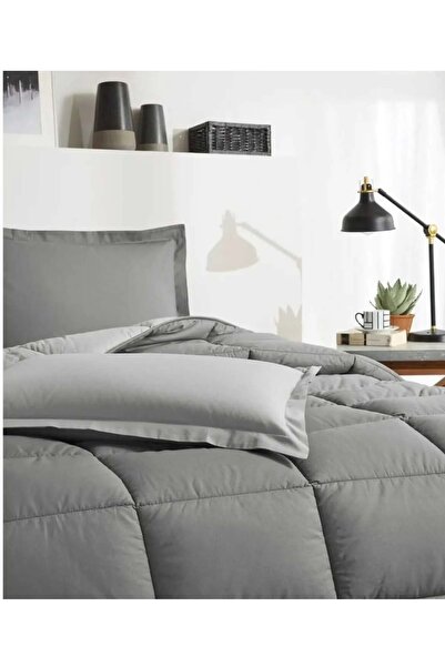 Özdilek 100% Cotton (Fitted Sheet) Double Bed Set - Colourist Ash Gray Silver