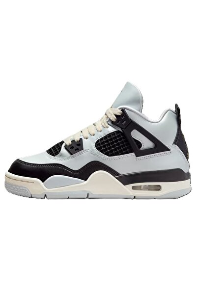 Nike Air Jordan 4 Retro Mid Pure Platinum Leather Unisex Sneaker Hakiki Deri Unisex Günlük Spor Ayak