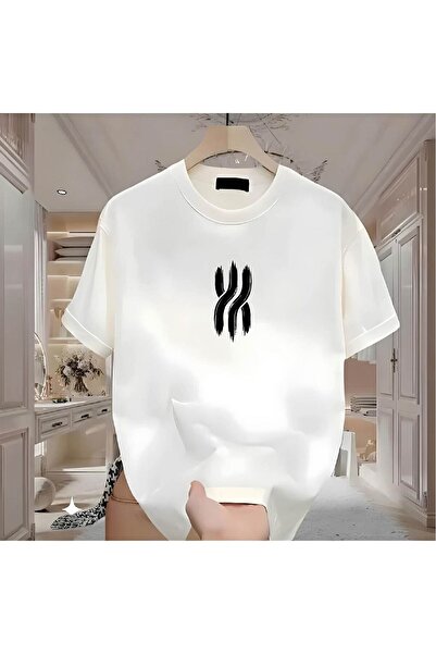 donamod 3 Linii Win Victory Love WVL 3 Finger cu imprimeu Alb Negru tricou