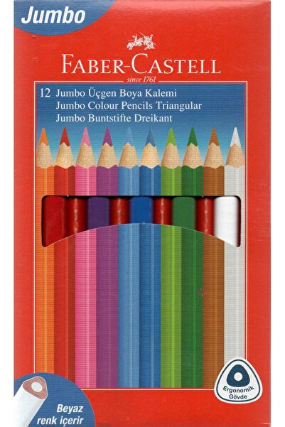 Faber Castell Faber-Castell 12'li Jumbo Üçgen Boya Kalemi