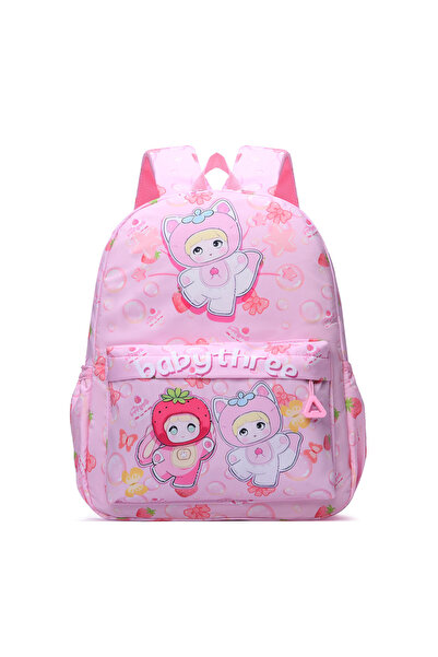 NO BRAND حقيبة ظهر للطلاب، سعة كبيرة، 27×13×37 سم، وردي