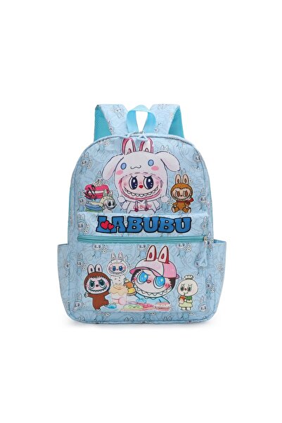 NO BRAND حقيبة مدرسية لابوبو، متعددة الألوان، مقاس 30×39×13 سم، تتضمن المجموع...