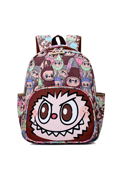 NO BRAND حقيبة مدرسية لابوبو، متعددة الألوان، مقاس 35×26×11 سم، تحتوي على حقي...