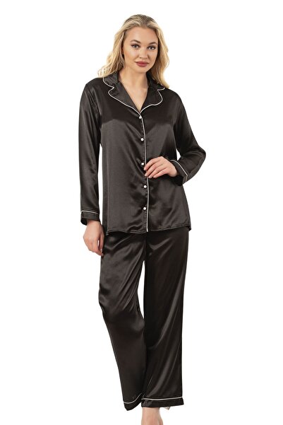 Loriva Satin Nightgown Pajama Set – Shiny Texture, Comfortable Wear