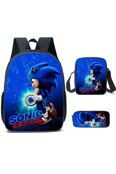 NO BRAND Cartoon Student Backpack, 3-Piece Set, 29x13x44cm, B711-21