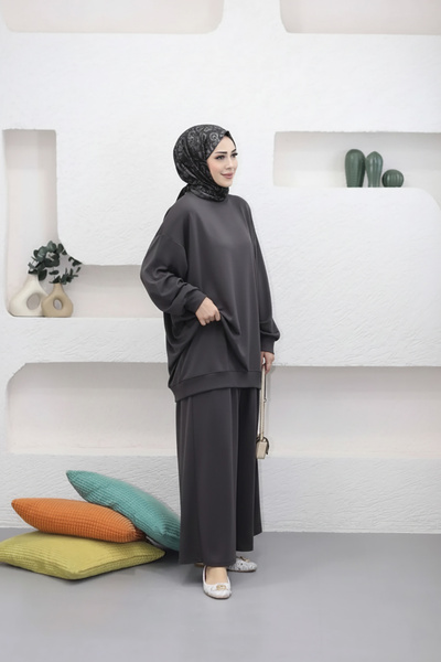 Suede Style 5722 - 2 Thread Oversize Comfortable-Chic-Loose Women's Set