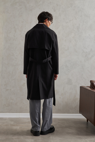 HYMAN Чоловічий оверсайз-тренч з круазе-комірцем