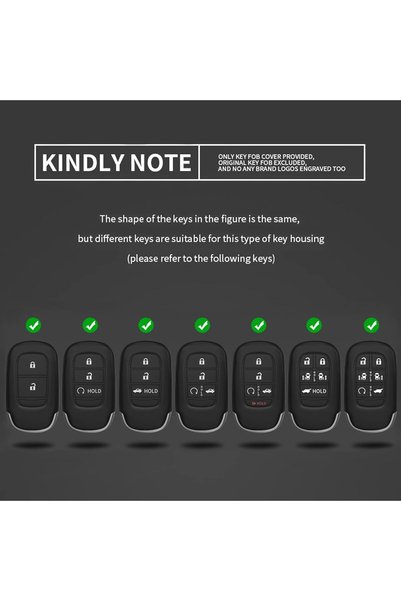 RAWAID TPU+Zinc Alloy Honda Key Fob Cover for 2022–2023 Accord Civic CR-V HR-V Pilot Smart Key Case