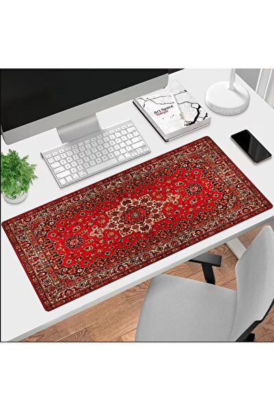 sgeteknoloji Sge Technology 70X30 cm Red Carpet Visual Anti-Slip Base Speed Surface Gamer Mouse Pad Gaming