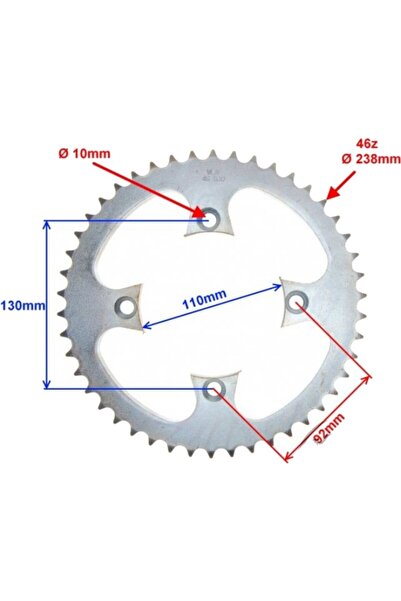 WM Pinion transmisie ATV XY300STE, 46 dinți