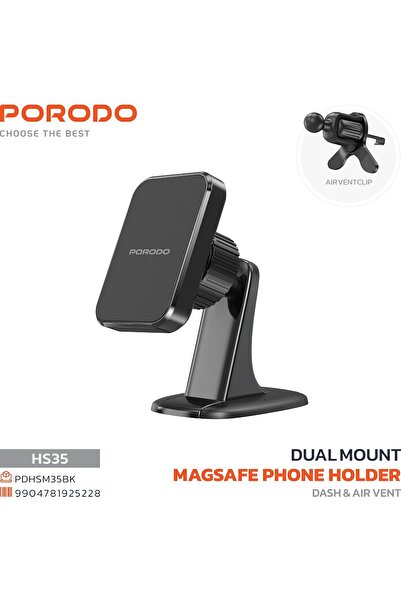 porodo Dual Mount Magnetic Phone Holder