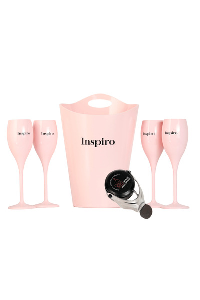 Chateau Vartely Pachet Inspiro Pink: frapieră, pahare și dop de spumant