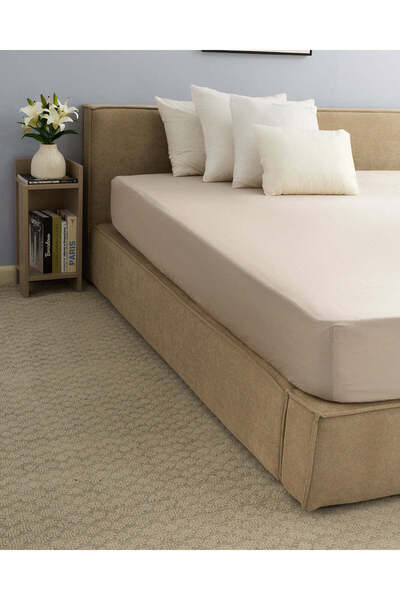 REDTAG Beige Fitted Sheet (Single Size)