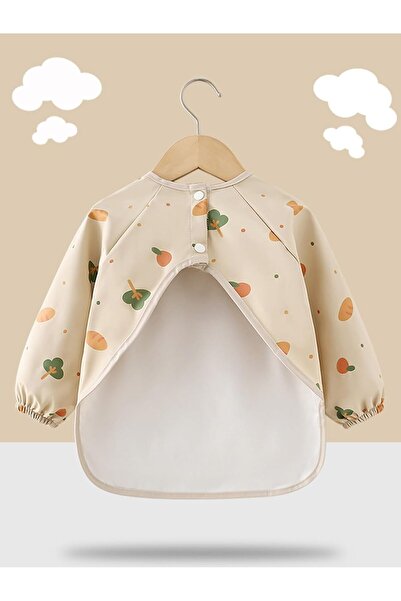 Generic Long-Sleeve Waterproof Baby Feeding Bib with Food-Catching Pocket, Easy-Clean