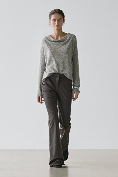 Massimo Dutti Kaplamalı çan paça pantolon