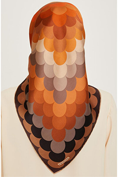 Armine 100% Twill Silk Scarf 9212D (t) (Nostalji̇)-33