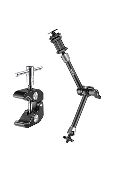 NEEWER Braț magic de 28 cm cu clemă Super Clem (filete de 1/4" și 3/8"), sarc...