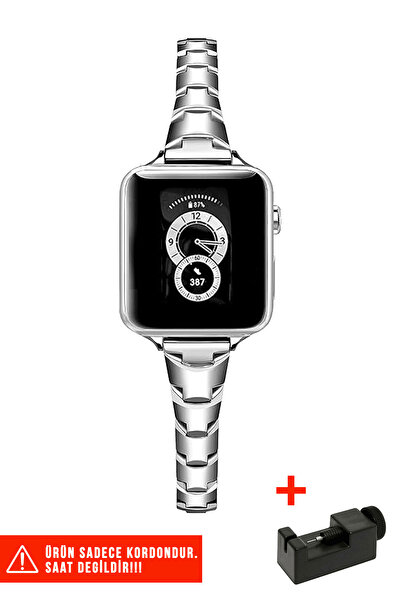 Nezih Case Slim Metal Band Compatible with Apple Watch Series 2/3/4/5/6/7/8/9/Se 38mm 40mm 41mm and Series 10/11 42mm