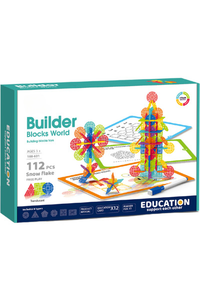 Bufnitel Set de constructie STEAM - Fulgi de zapada (112 piese)