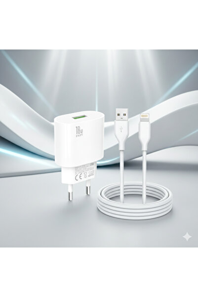 18W Hızlı Şarj Adaptörü ve Lightning Kablosu Seti