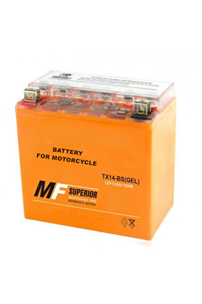 OEM Gel battery Scooter, Atv 14ah 12v (orange) 14.5 x 14.5x 8.5cm