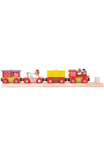 BIGJIGS Toys The Merry Farm Train