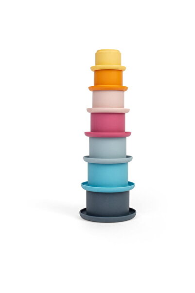 BIGJIGS Toys Silicone stacking cup set