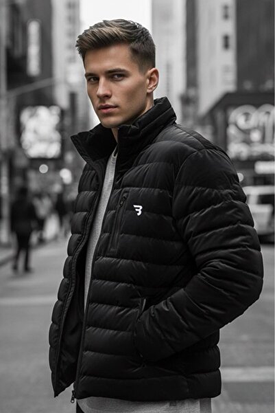 Oksit Burnyy Shiny Nova Fabric ψηλός λαιμός εφαρμοστό Φουσκωτό ανδρικό παλτό