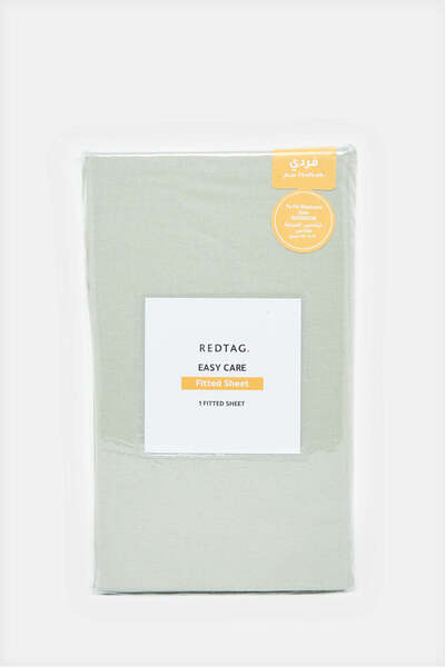REDTAG Green Fitted Sheet (Single Size)