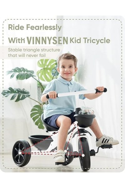 Yagud Kids Balance Bike, with Adjustable Seat and Storage Basket, for Toddler 2-5 Years Boys and Girls