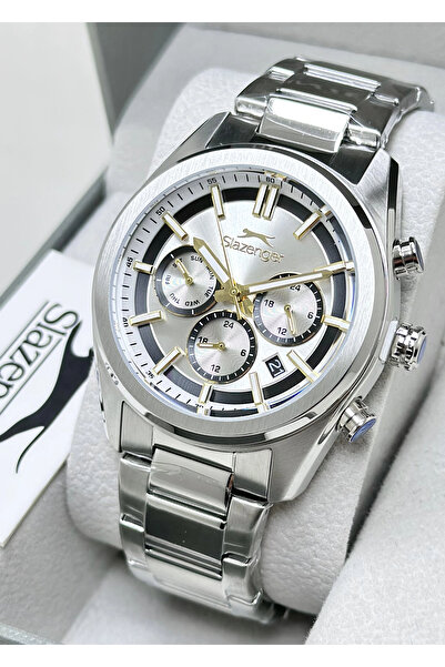 Slazenger Orijinal 2 Yıl Garantili Su Geçirmez Çelik Kordon Fonksiyonlu Erkek...