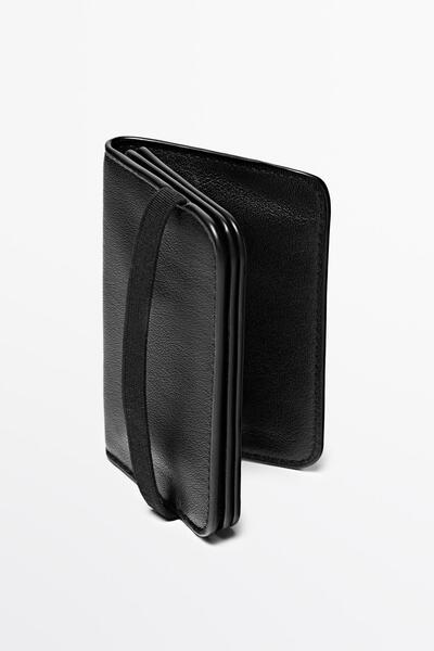 Massimo Dutti Kapaklı napa deri kartlık