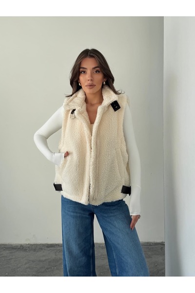 mydukkan.co Belt Detailed Fur Vest