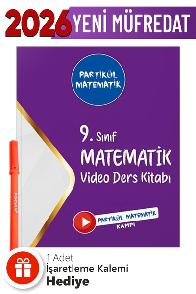 Partikül Matematik 9. Sınıf Matematik Video Ders Kitabı + Hediyeli
