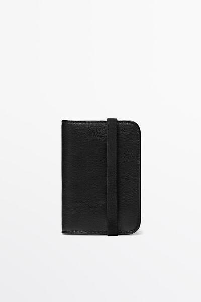 Massimo Dutti Kapaklı napa deri kartlık