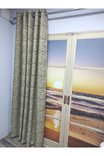Evcimenhome New Product Lined Rustic Curtain with Eyelets Metal Ring 170Cmx230Cm
