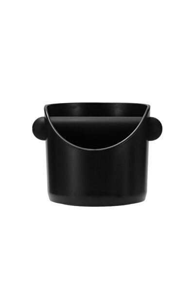 INVEIN Round espresso grounds container for coffee bar from ABS - Nookbox mini for home baristas, black
