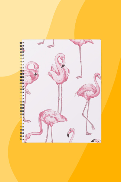 SEKİZELLİİKİ FLAMİNGO -BASKILI TASARIM DEFTER