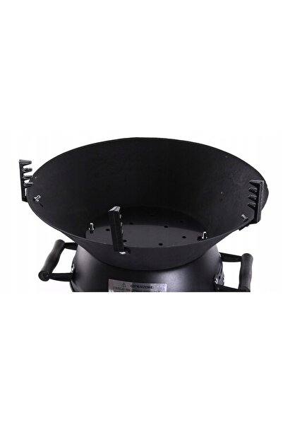 Landmann Charcoal Grill, Cast Iron, 35 cm, Adjustable Height, Black