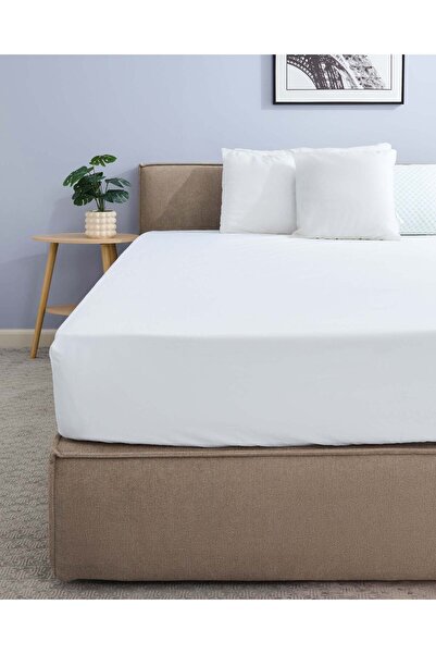 REDTAG White Fitted Sheet (Single Size)