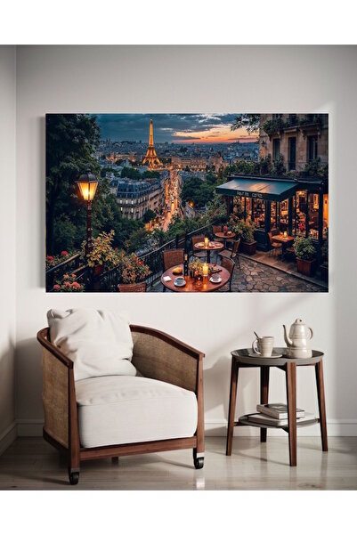 özkacar PARIS EYFEL PANORAMĂ Tablou pe pânză pentru decorarea casei, perete, ...