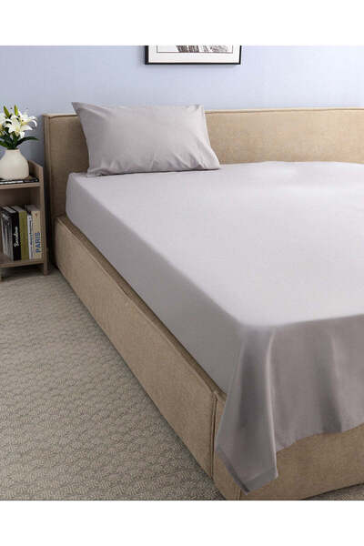 REDTAG Grey Flat Sheet Set (Single Size)