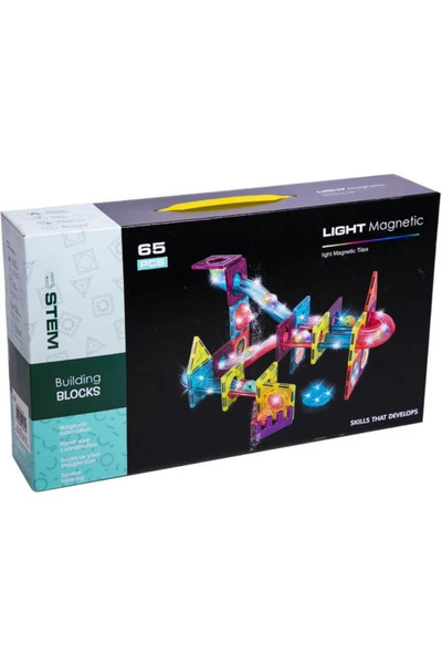Bufnitel Labirintul meu magnetic cu lumini - 65 piese (7.5 cm)