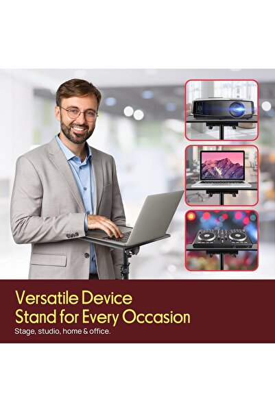 PYLE Universal Laptop & Projector Tripod Stand PLPTS2 (14" x 11" Tray, 22–35 in)
